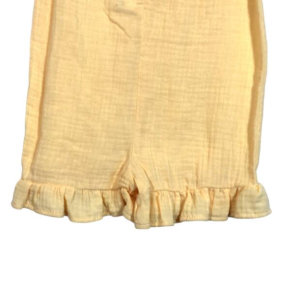 Yellow Modern Moments by Gerber Baby Girl Romper 3T Cotton New Overalls - Picture 4 of 11